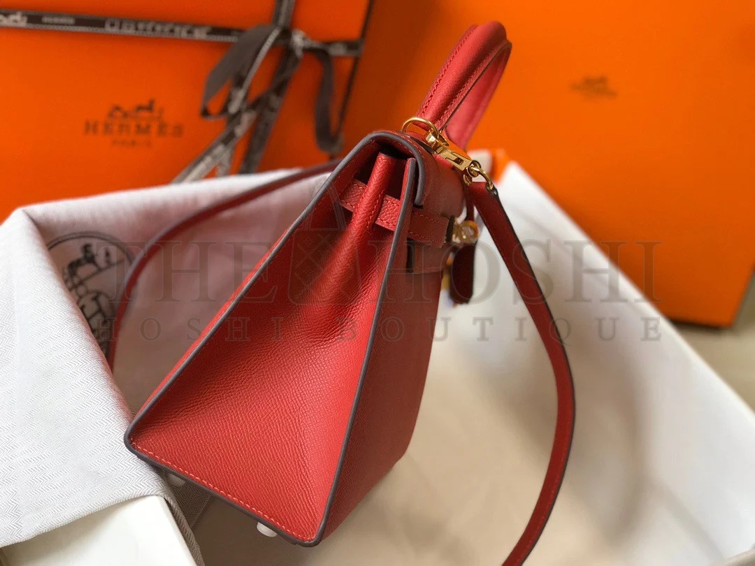 H**me5 Kelly 25cm Sellier Bag in Red Epsom Calfskin GHW Master Quality