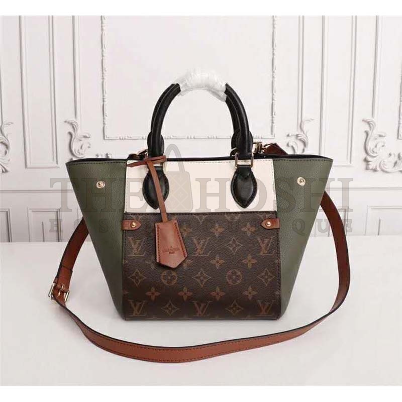 L0vis Vvtt0n LV Women Fold Tote PM Monogram Canvas Calfskin Leather Master Quality