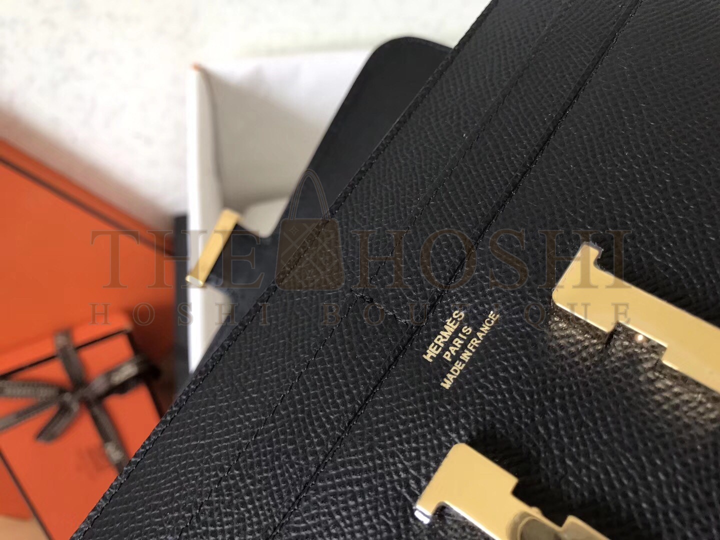 H**me5 Black Epsom Constance Long Wallet Master Quality