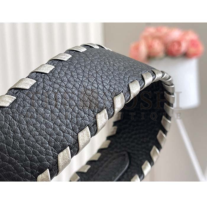 L0vis Vvtt0n LV Women Capucines MM Handbag Black Etain Metallic Gray Taurillon Leather Master Quality