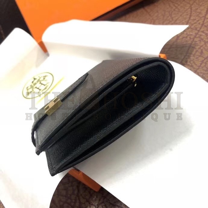H**me5 Bearn Compact Wallet In Black Epsom Leather Master Quality