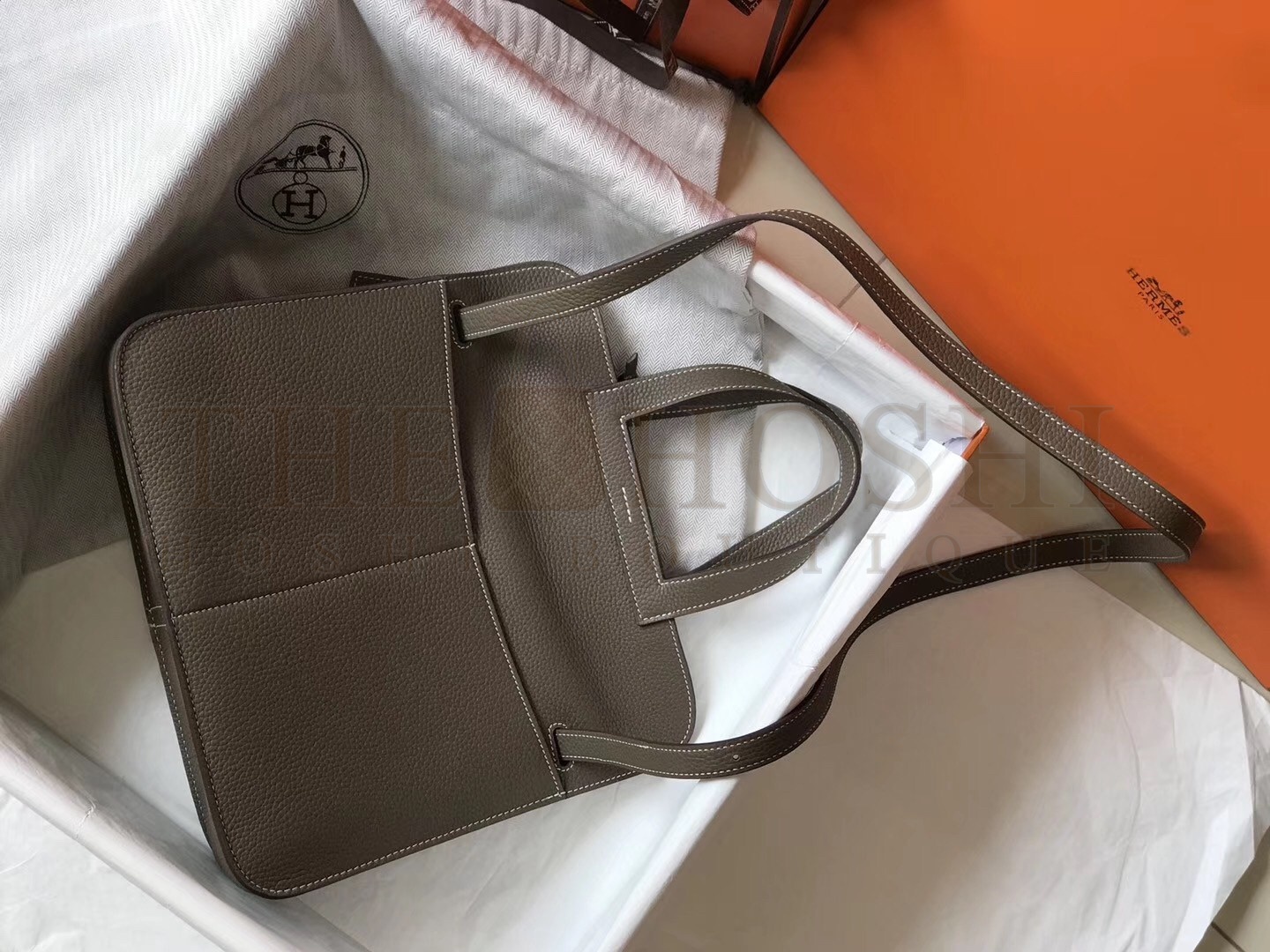 H**me5 Halzan Bag In Etoupe Clemence Leather Master Quality