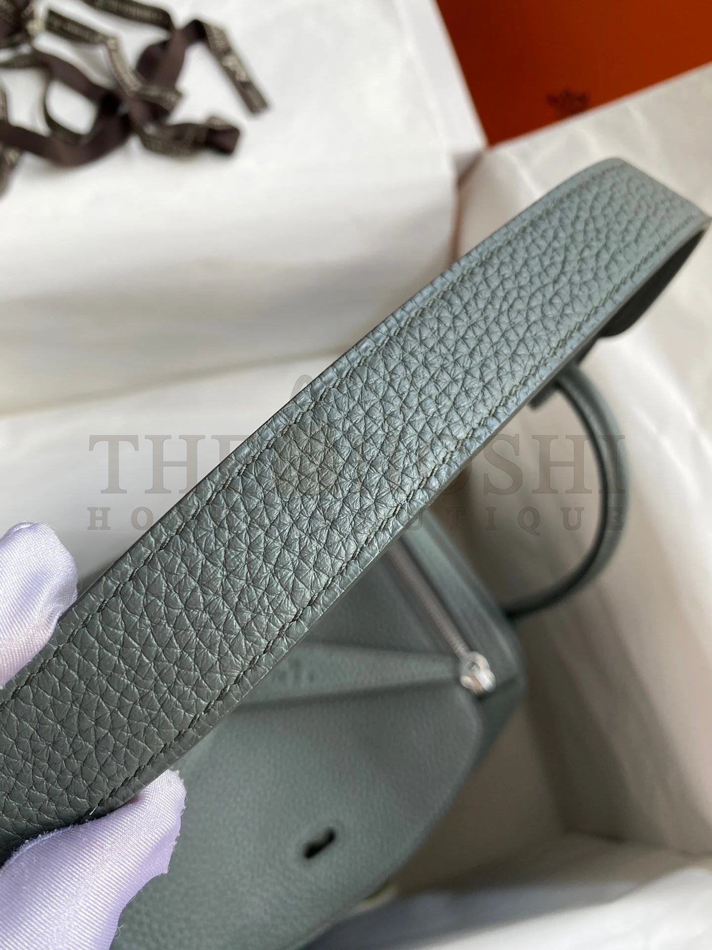 H**me5 Lindy 26 Handmade Bag In Vert Amande Clemence Leather Master Quality