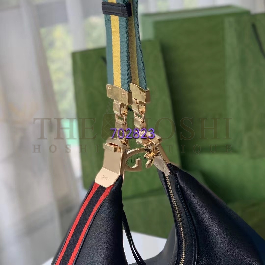 Gvc*1 Women Attache Large Shoulder Bag Black Leather Master Quality