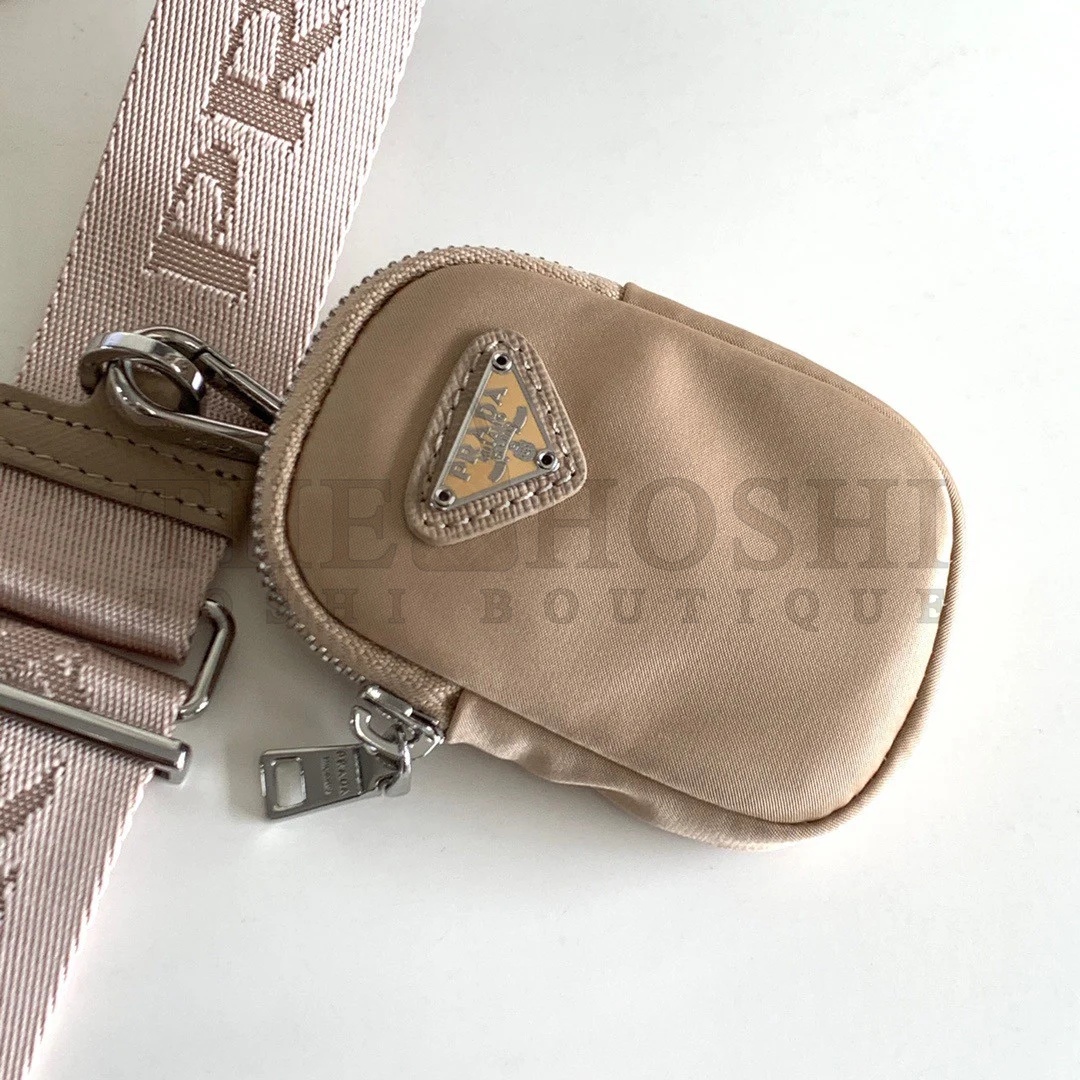 Pra*a Re-Edition 2005 Shoulder Bag In Beige Re-Nylon Master Quality