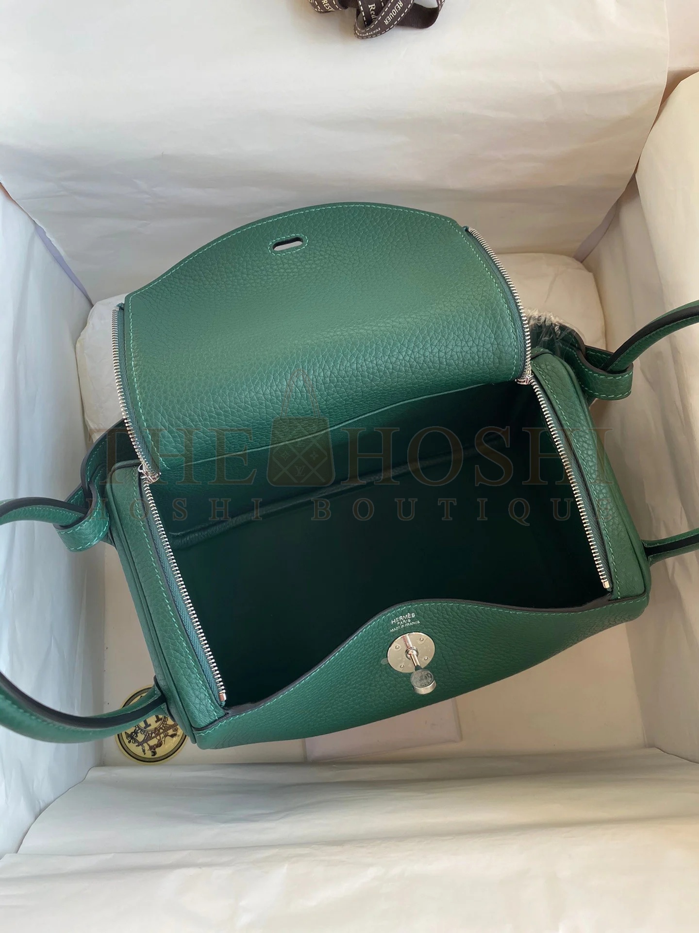 H**me5 Lindy 26 Handmade Bag In Malachite Clemence Leather Master Quality