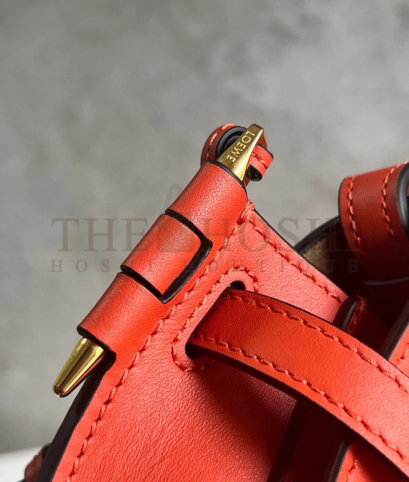 L0ew* Gate Dual Mini Bag in Sunrise Orange Calfskin Master Quality