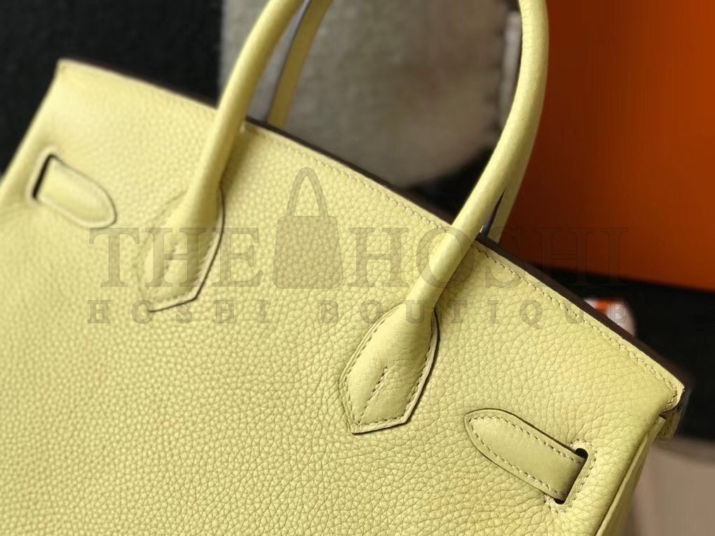 H**me5 Jaune Poussin Clemence Birkin 30cm Bag Master Quality