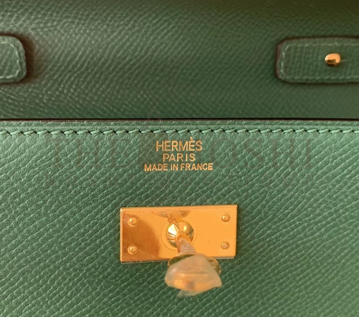 H**me5 Kelly Classique To Go Wallet In Malachite Epsom Calfskin Master Quality