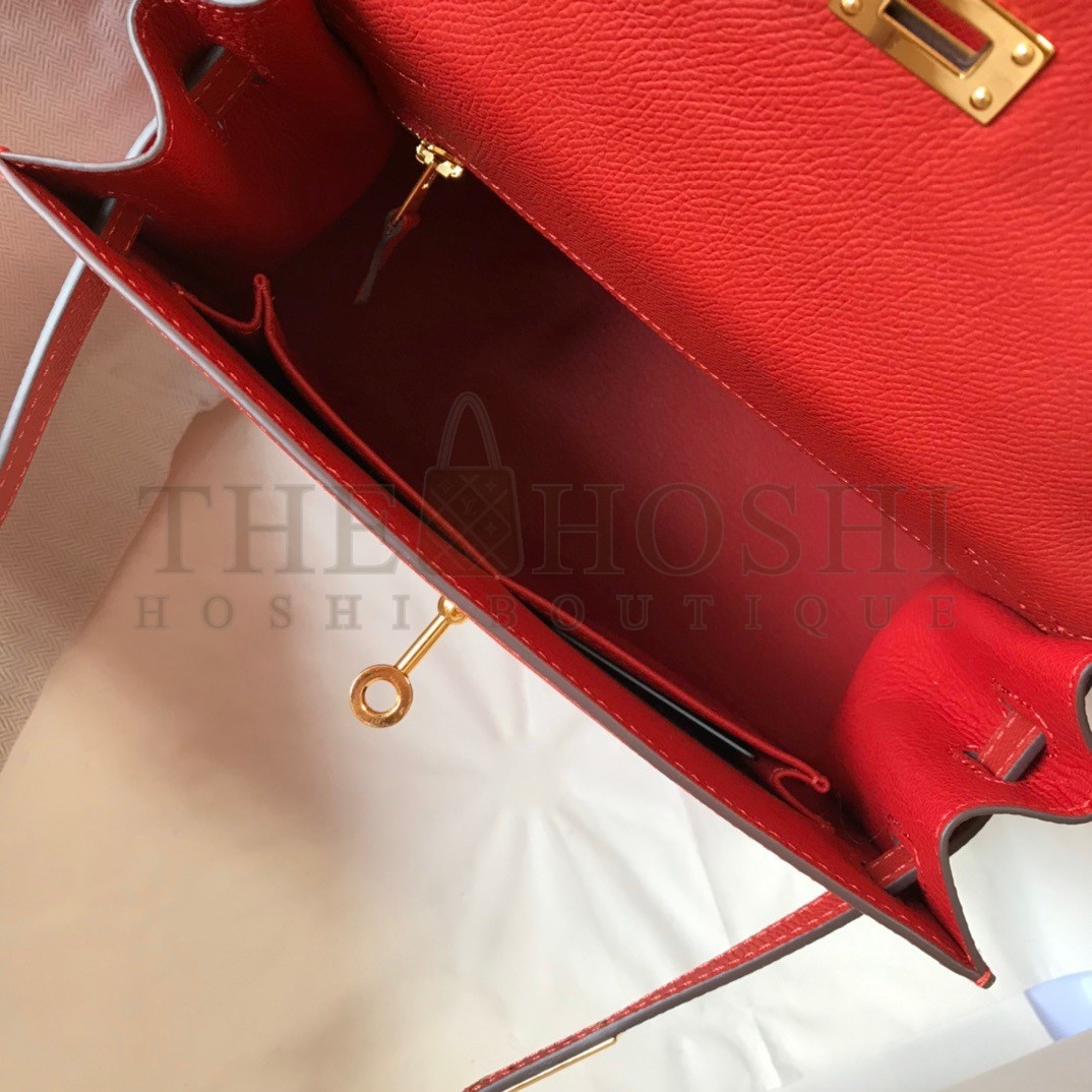 H**me5 Kelly 25cm Sellier Bag in Red Epsom Calfskin GHW Master Quality