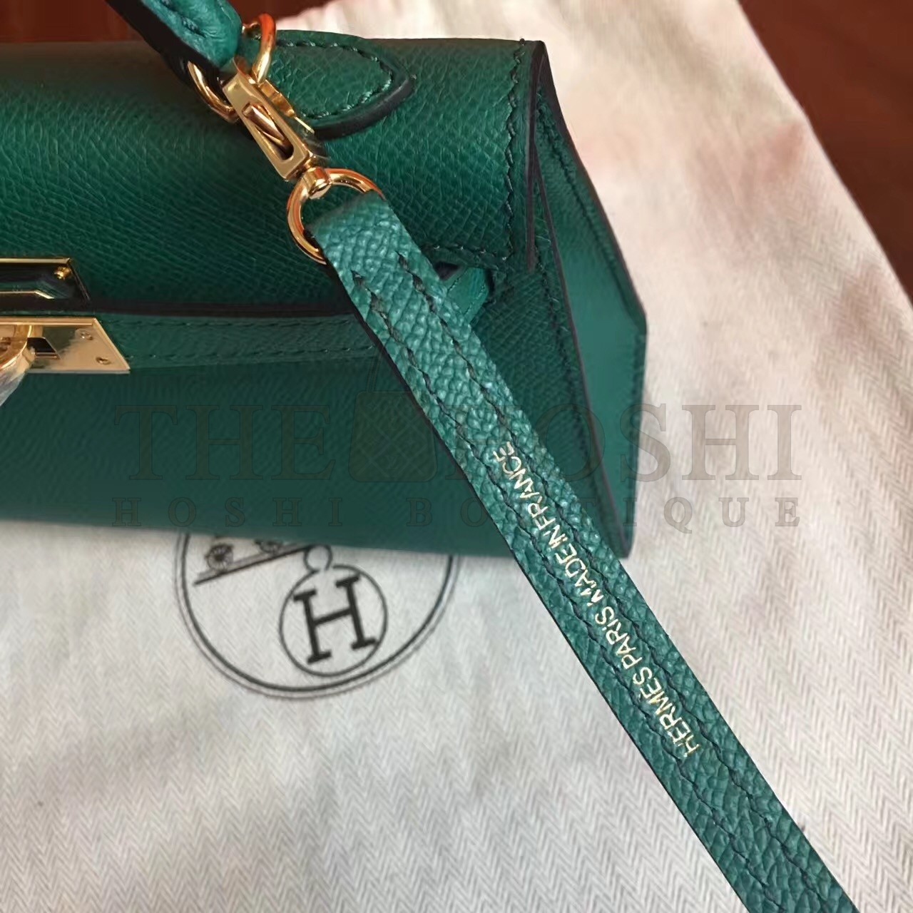 H**me5 Malachite Epsom Kelly Mini II Handmade Bag Master Quality