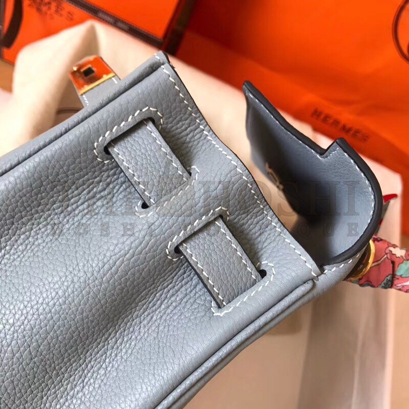 H**me5 Blue Lin Clemence Kelly 28cm Handmade Bag Master Quality