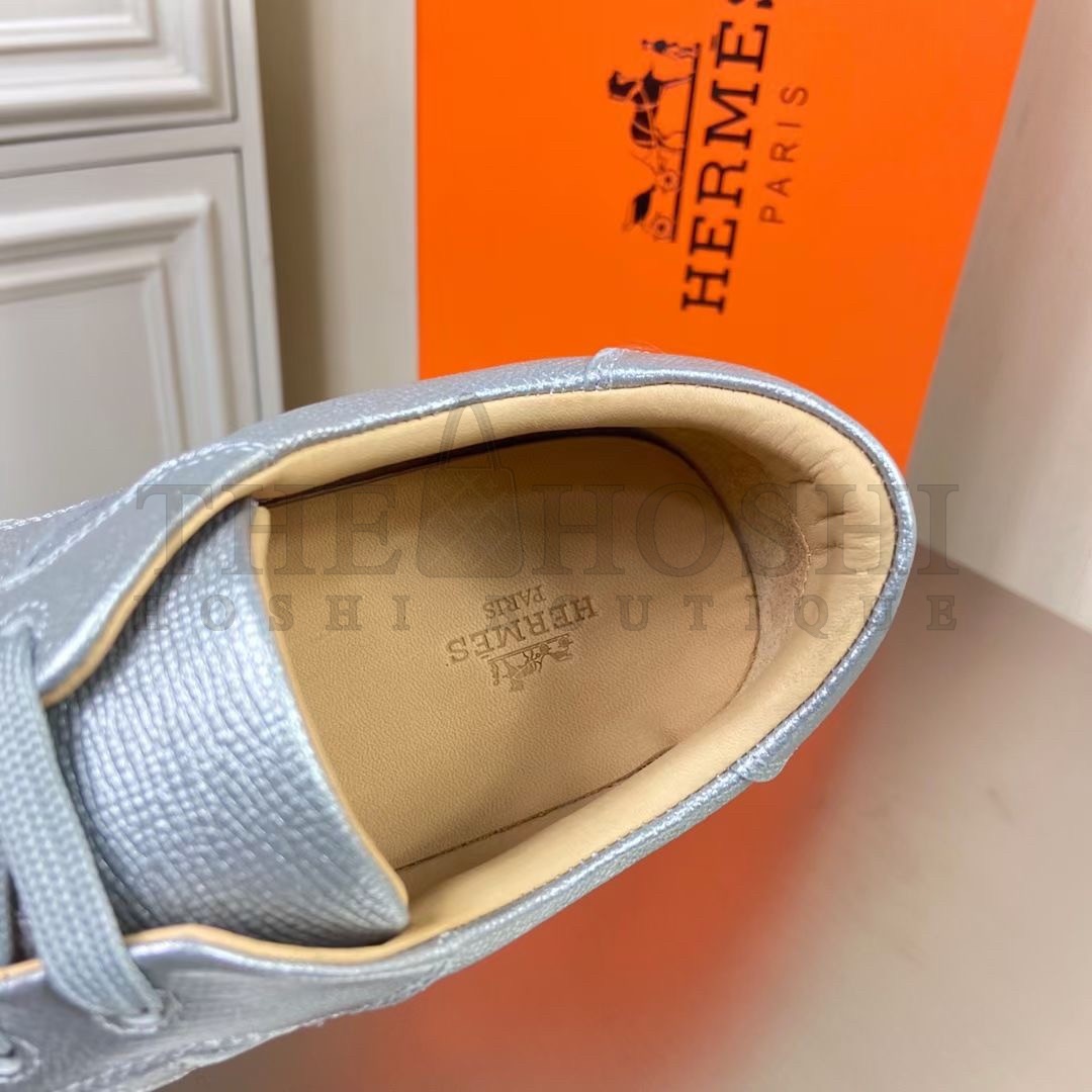 H**me5 Boomerang Sneakers In Silver Epsom Leather Master Quality