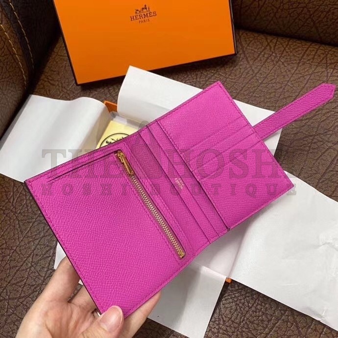 H**me5 Bearn Compact Wallet In Magnolia Epsom Leather Master Quality