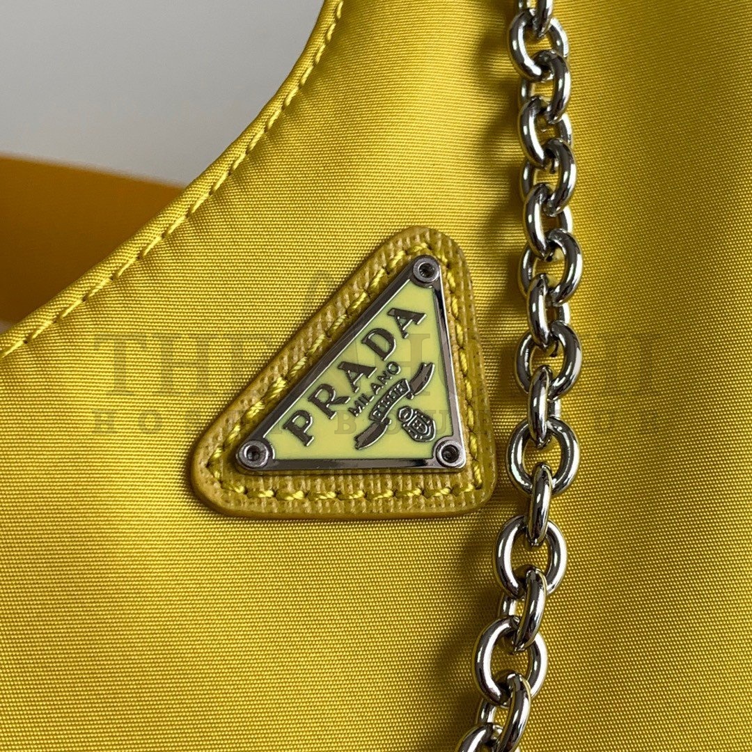 Pra*a Re-Edition 2005 Shoulder Bag In Yellow Re-Nylon Master Quality