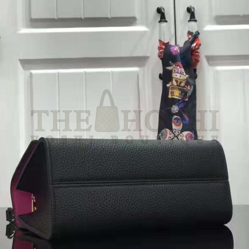 L0vis Vvtt0n LV Women Twist One Handle BB Handbag Black Taurillon Cowhide Master Quality