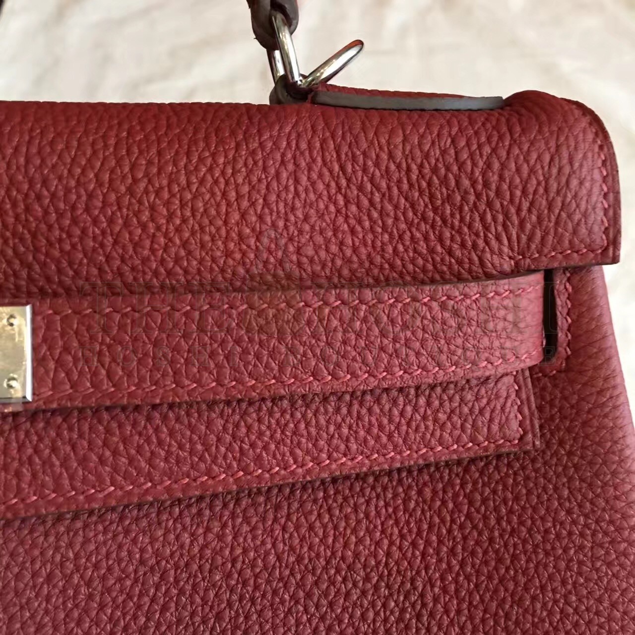 H**me5 Bordeaux Clemence Kelly Retourne 32cm Handmade Bag Master Quality