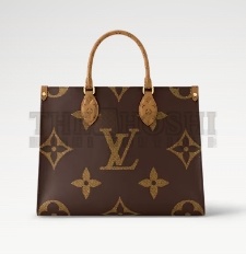 L0vis Vvtt0n Onthego Women LV Tote Bag in Monogram Giant Canvas-Brown Master Quality
