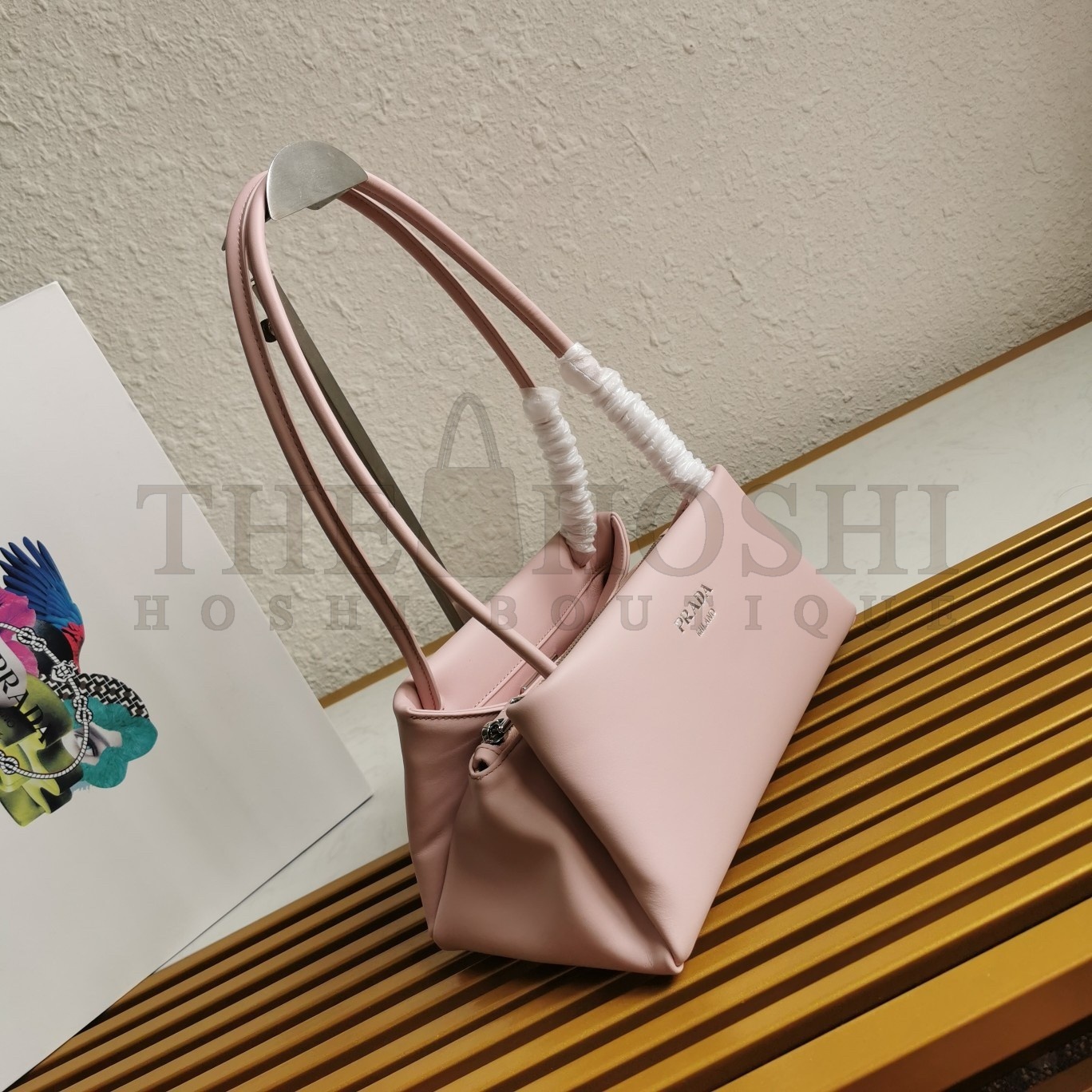 Pra*a S*pernova Small Shoulder Bag In Pink Leather Master Quality
