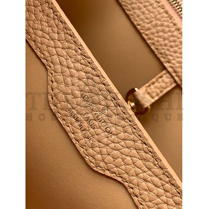 L0vis Vvtt0n LV Women Capucines MM Handbag Beige Brown Taurillon Leather Master Quality