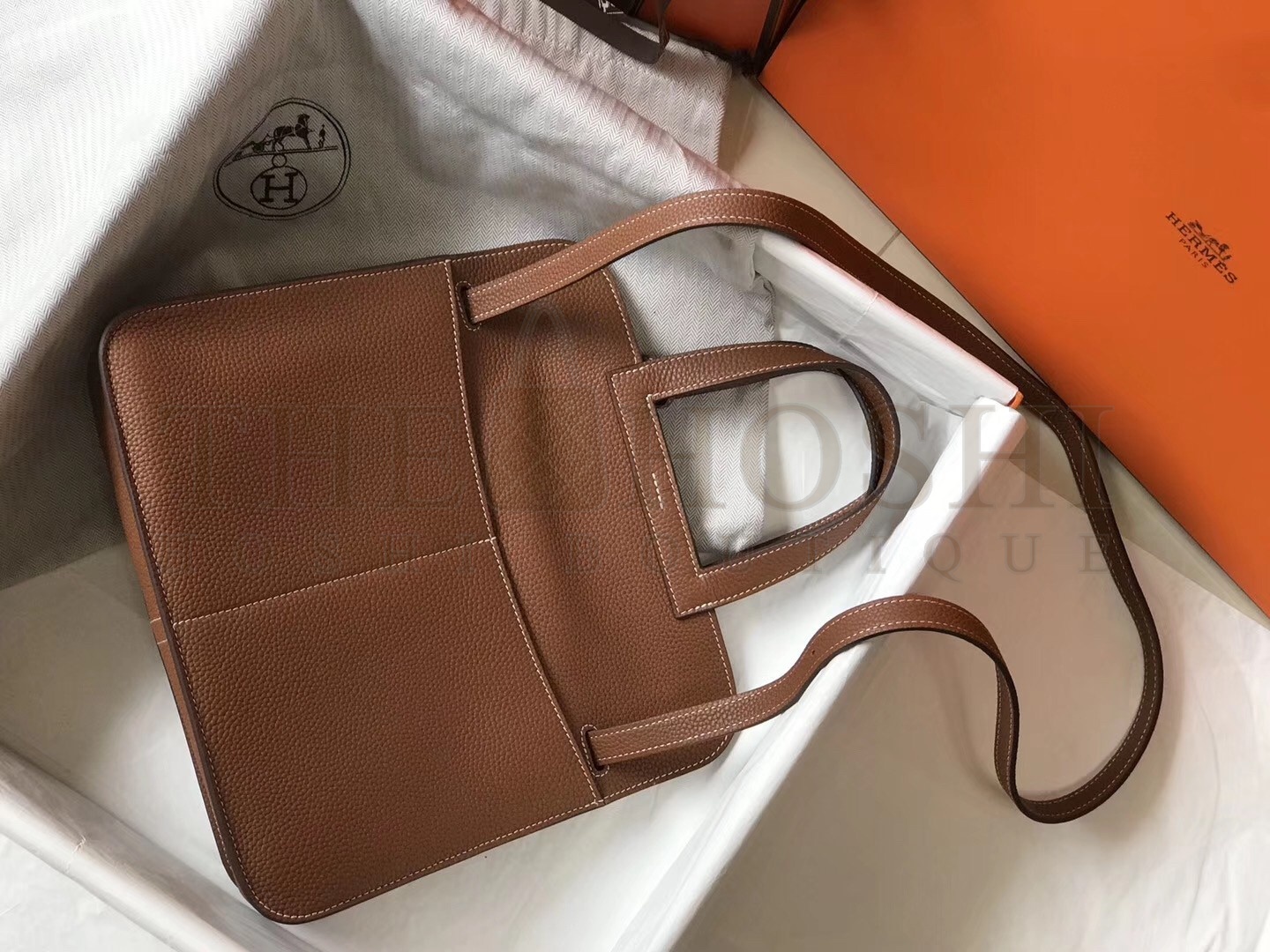 H**me5 Halzan Bag In Brown Clemence Leather Master Quality