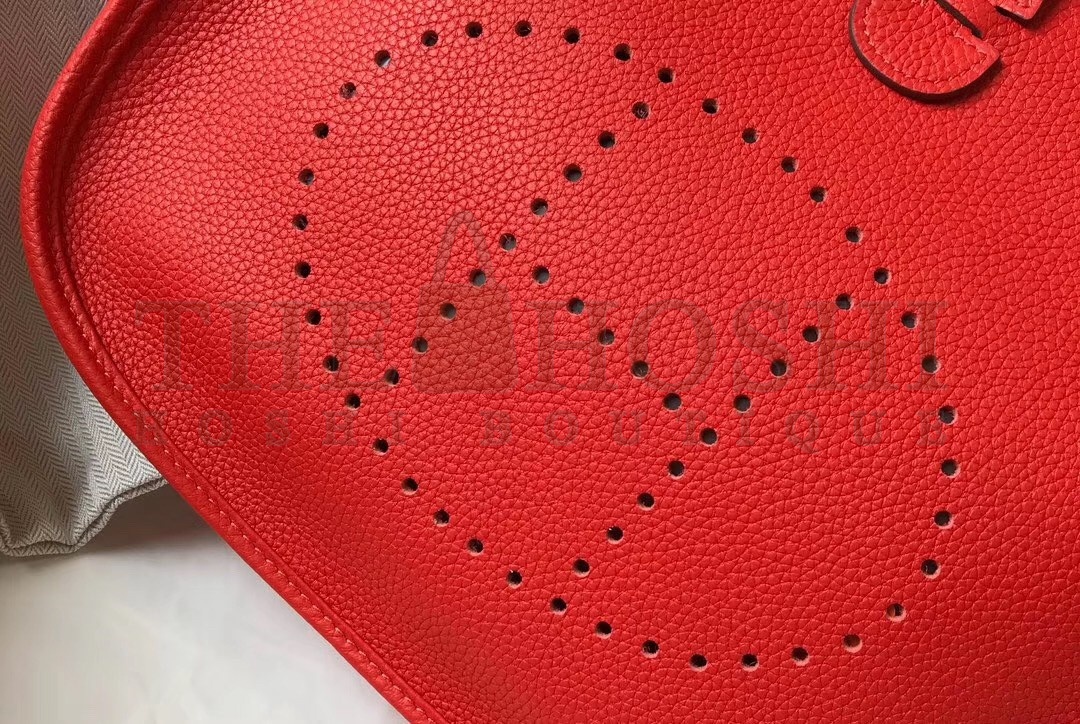 H**me5 Evelyne III 29 Bag In Red Clemence Leather Master Quality