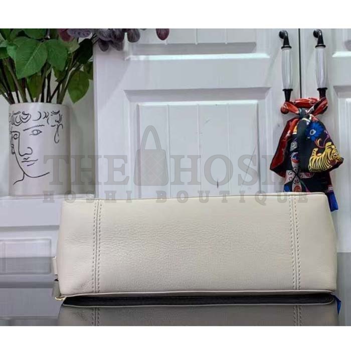 L0vis Vvtt0n LV Women Dauphine Soft MM Handbag White Calfskin Leather M25050 Master Quality