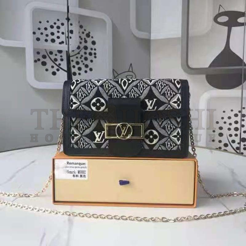 L0vis Vvtt0n LV Women Since 1854 Dauphine Chain Wallet Monogram Flowers Cowhide-Leather Master Quality
