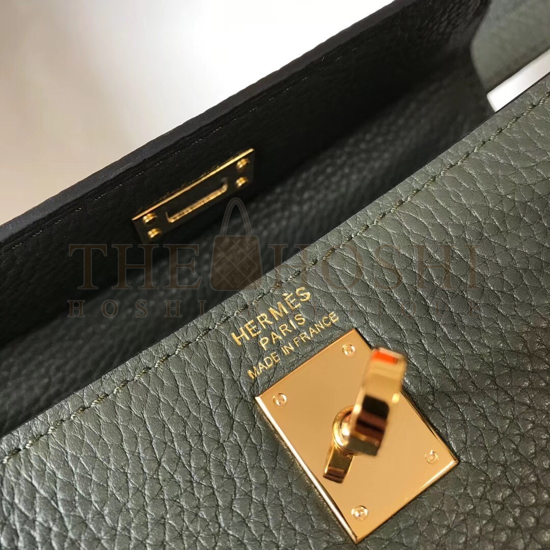 H**me5 Mini Kelly 20cm Bag In Canopee Clemence Leather Master Quality