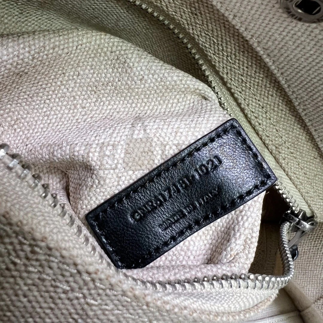 Sa1nt Lau*nt Rive Gauche Small Tote Bag in White Linen and Leather Master Quality