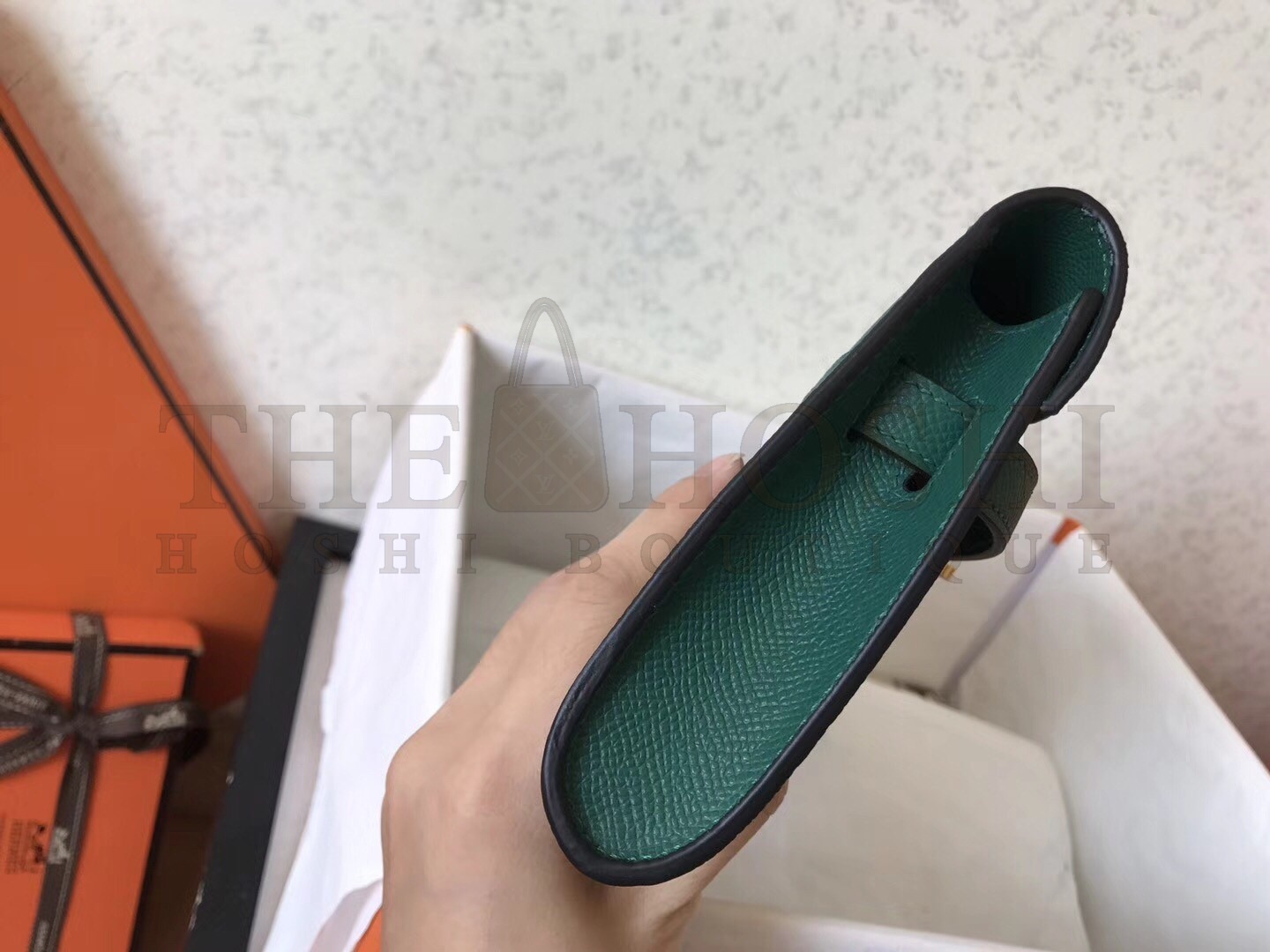 H**me5 Malachite Epsom Kelly Cut Handmade Bag Master Quality