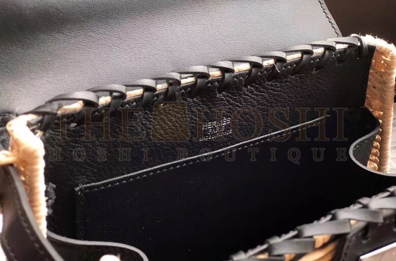H**me5 Black Picnic Kelly Mini 20cm Wicker Bag Master Quality
