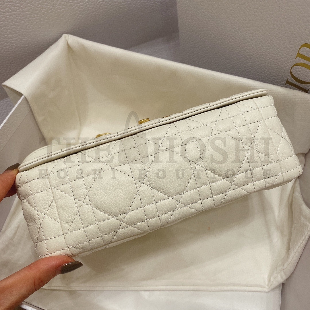 D10r Women Small D10r Caro Bag Lvory S*pple Cannage Calfskin-White Master Quality