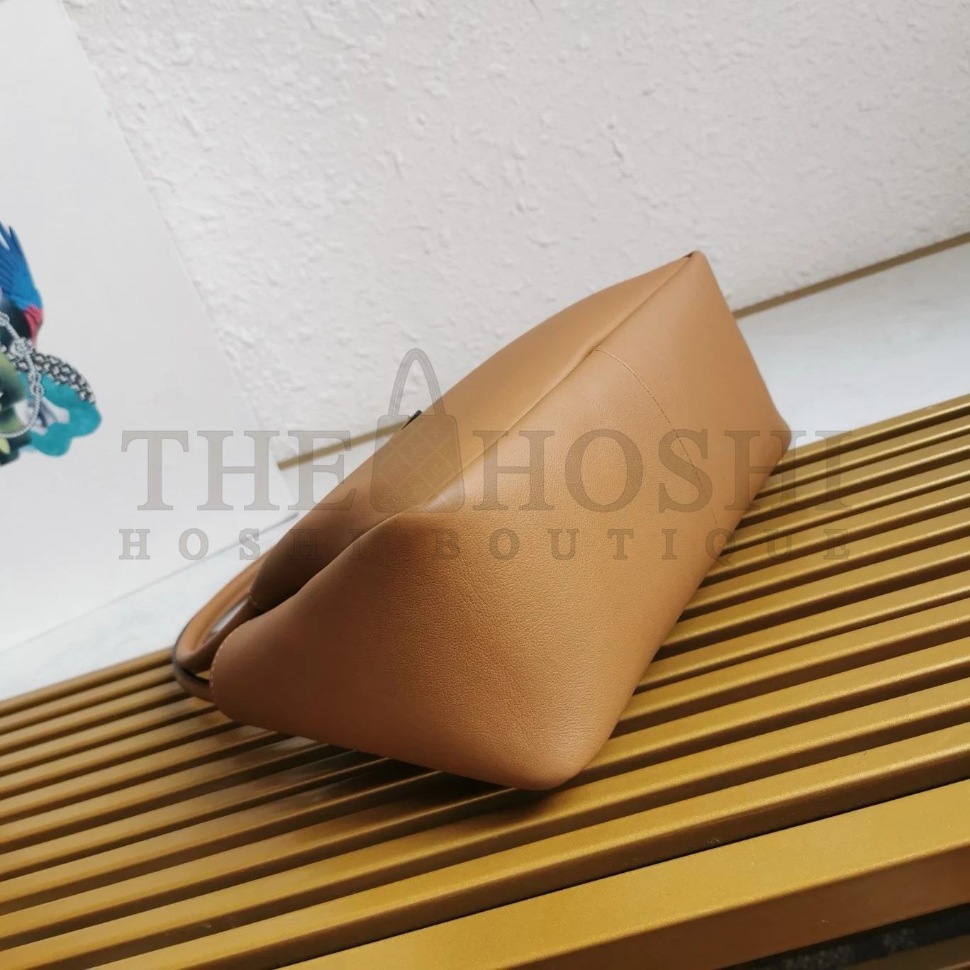 Pra*a Shoulder Bag in Brown Calfskin with Triangle Logo Master Quality