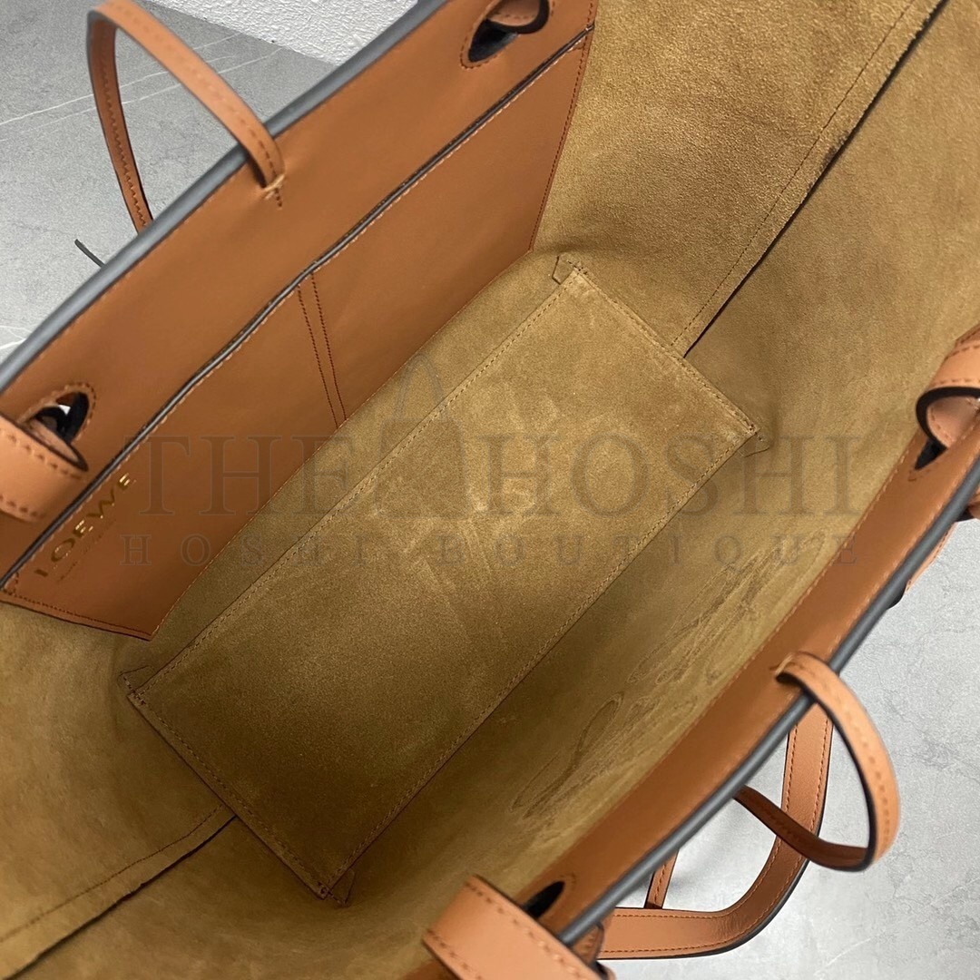 L0ew* Small Anagram Tote In Brown Classic Calfskin Master Quality