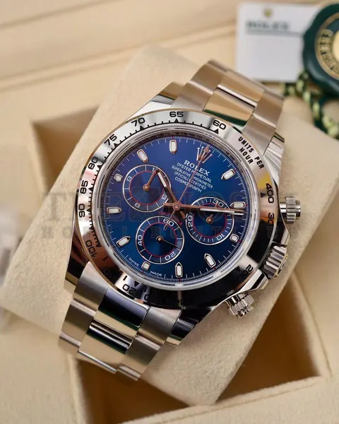 R01ex Cosmograph Daytona 116509 Blue Index Oyster White Gold Mens Watch Master Quality
