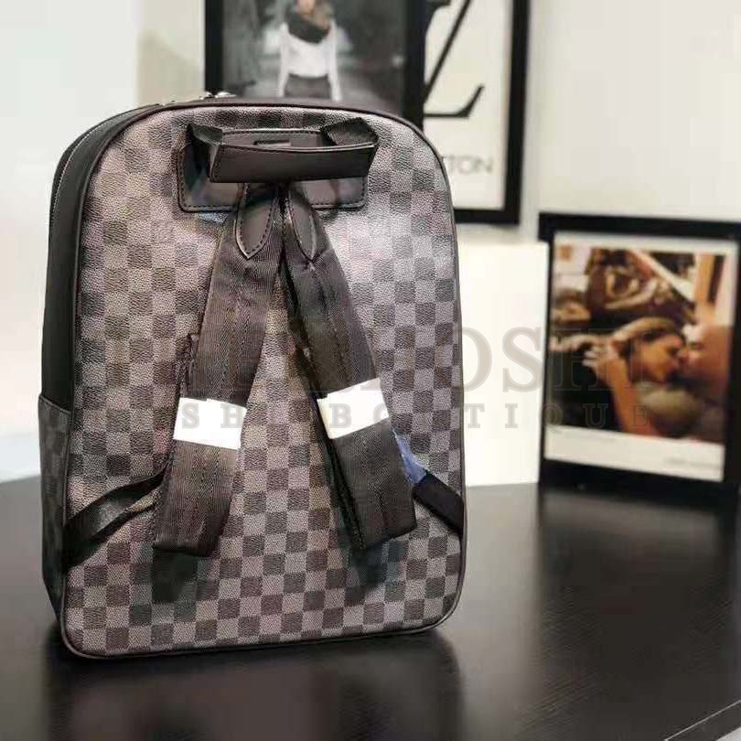 L0vis Vvtt0n LV Men Josh Backpack in Damier Graphite Canvas-Grey Master Quality