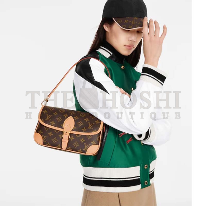 L0vis Vvtt0n LV Women Diane Satchel Brown Monogram Coated Canvas Textile Lining Master Quality