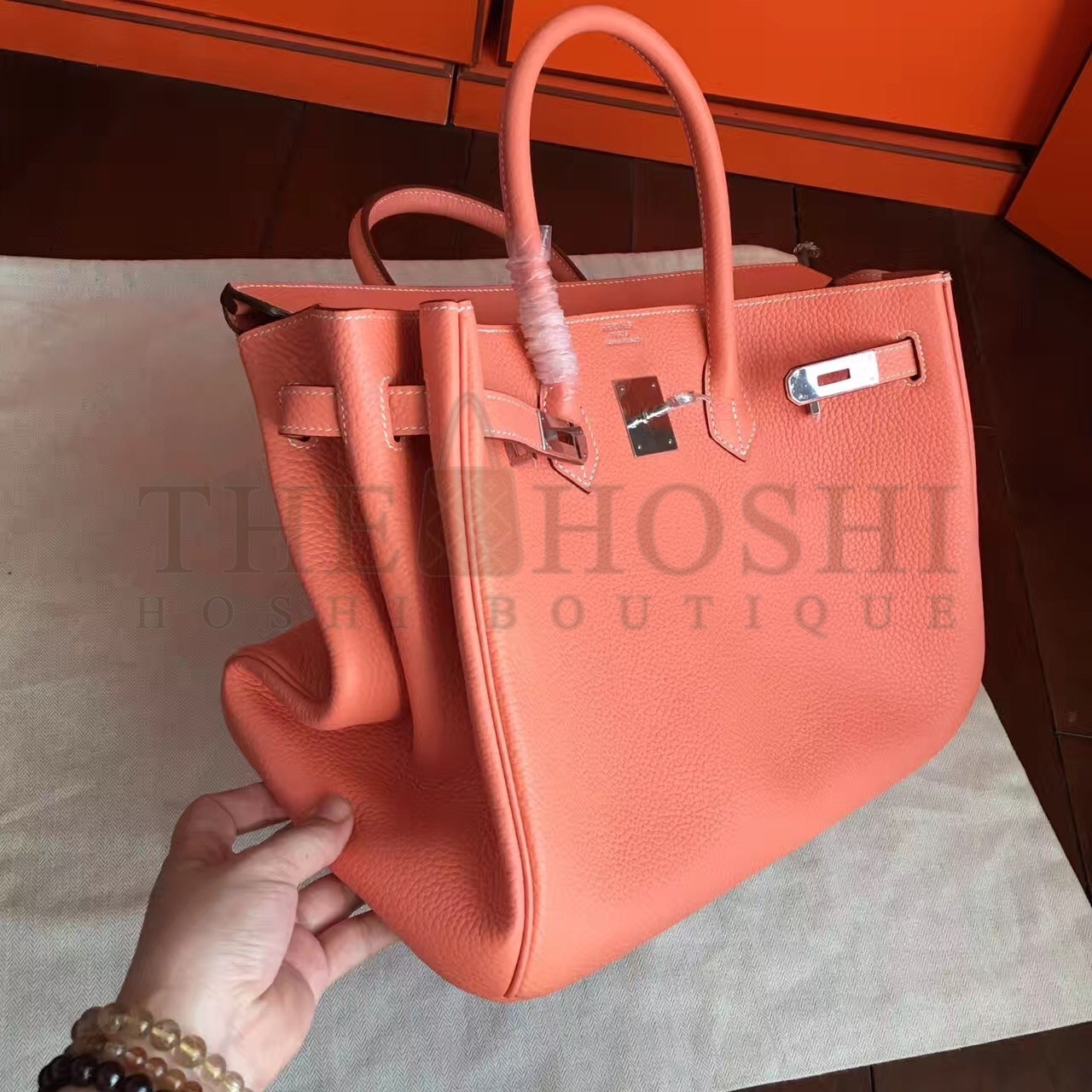H**me5 Crevette Clemence Birkin 40cm Handmade Bag Master Quality