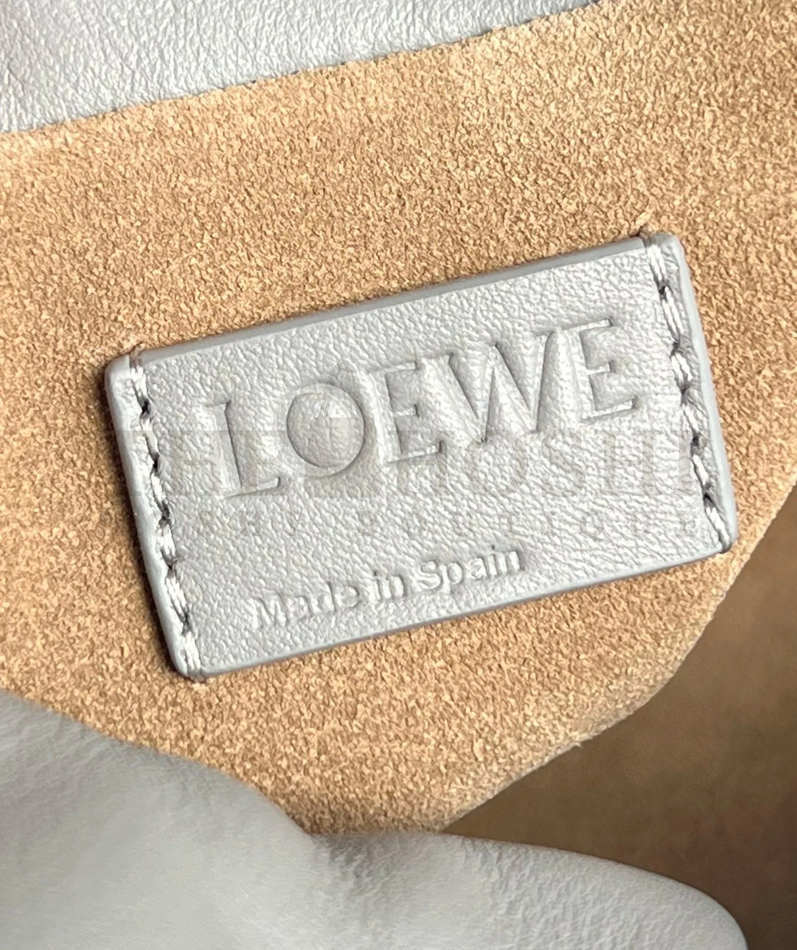 L0ew* Mini Flamenco Clutch Bag in Pearl Grey Nappa Calfskin Master Quality