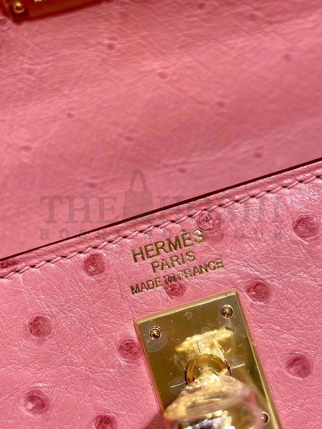 H**me5 Terre Cutie Ostrich Kelly 25cm Handmade Bag Master Quality