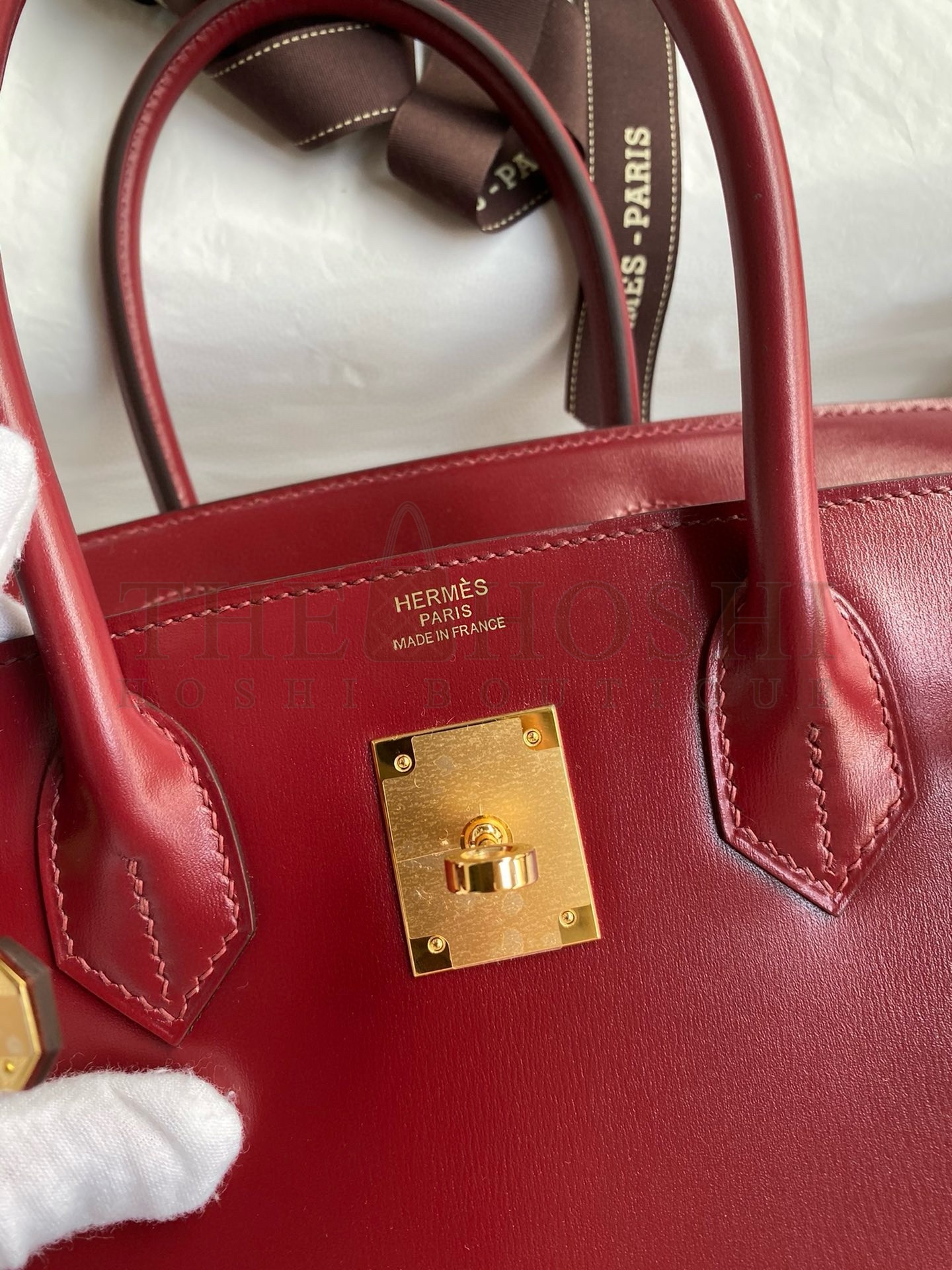 H**me5 Birkin 30 Retourne Handmade Bag in Rouge H Box Calfskin Master Quality