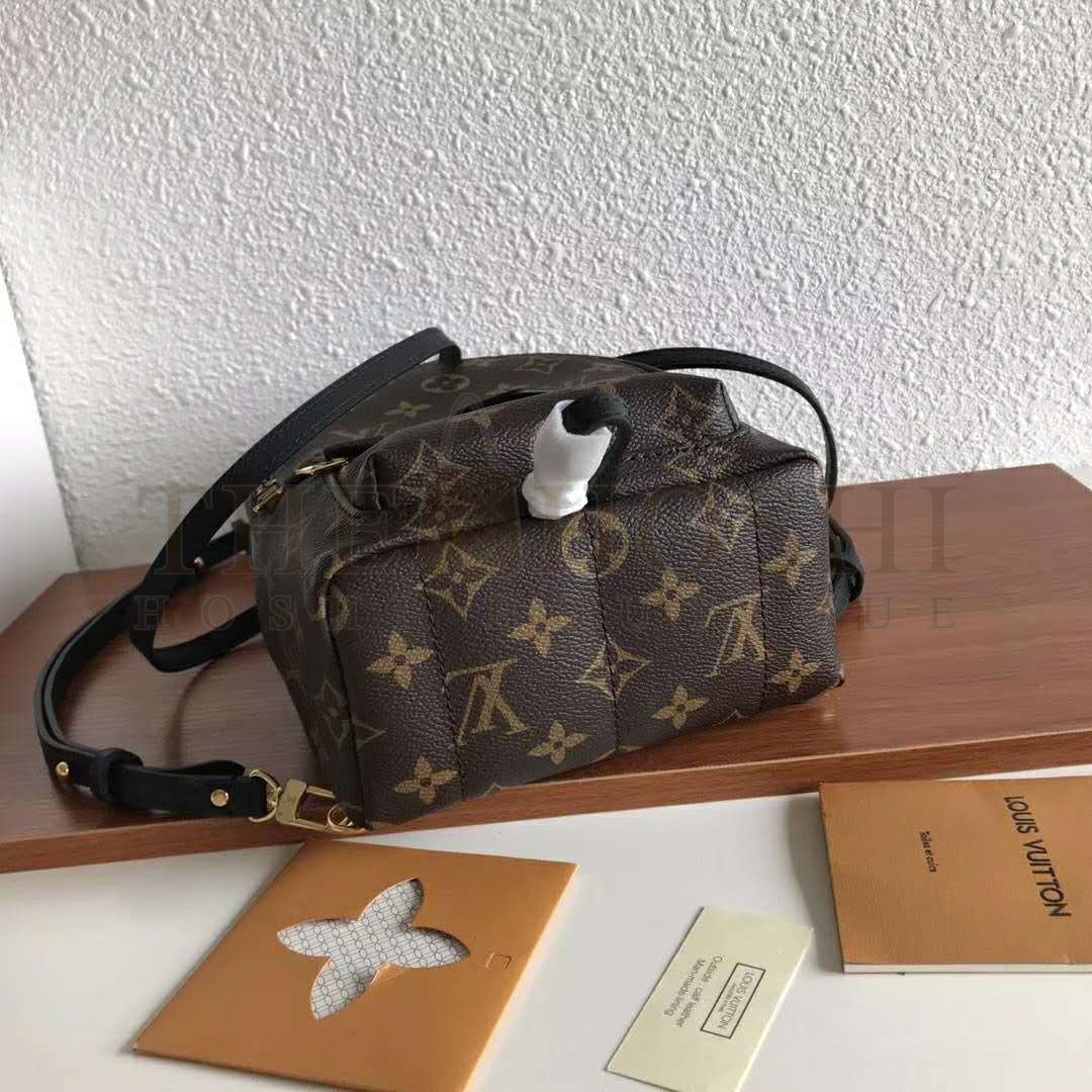 L0vis Vvtt0n LV Unisex Palm Springs Backpack Mini in Monogram Coated Canvas-Brown Master Quality