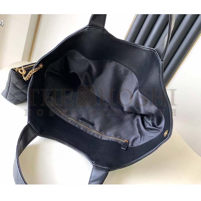 Sa1nt Lau*nt Y51 Women Icare Maxi Shopping Bag Quilted Lambskin Black STYLE ID 698651AAANG1000 Master Quality