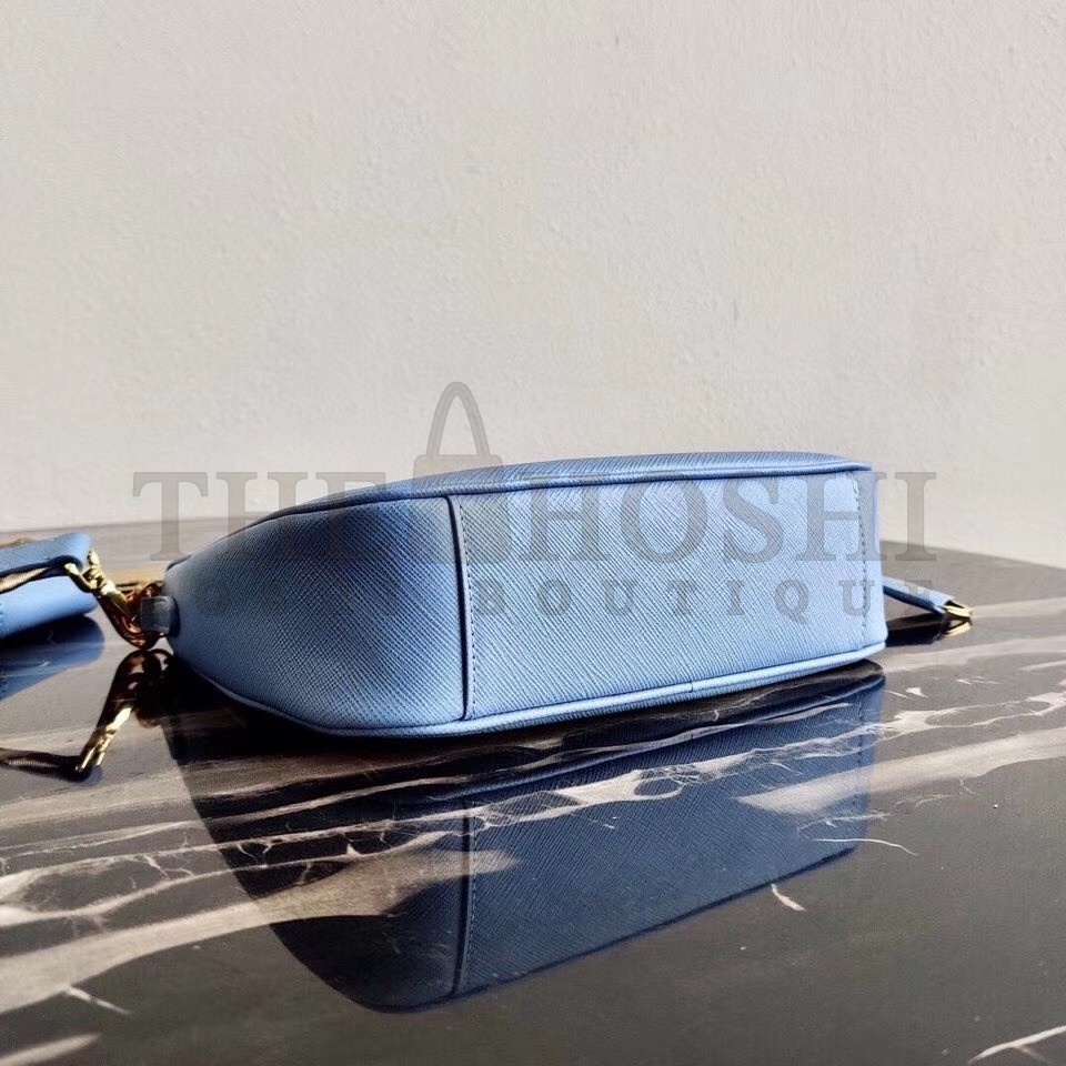 Pra*a Re-Edition 2005 Shoulder Bag In Blue Saffiano Leather Master Quality