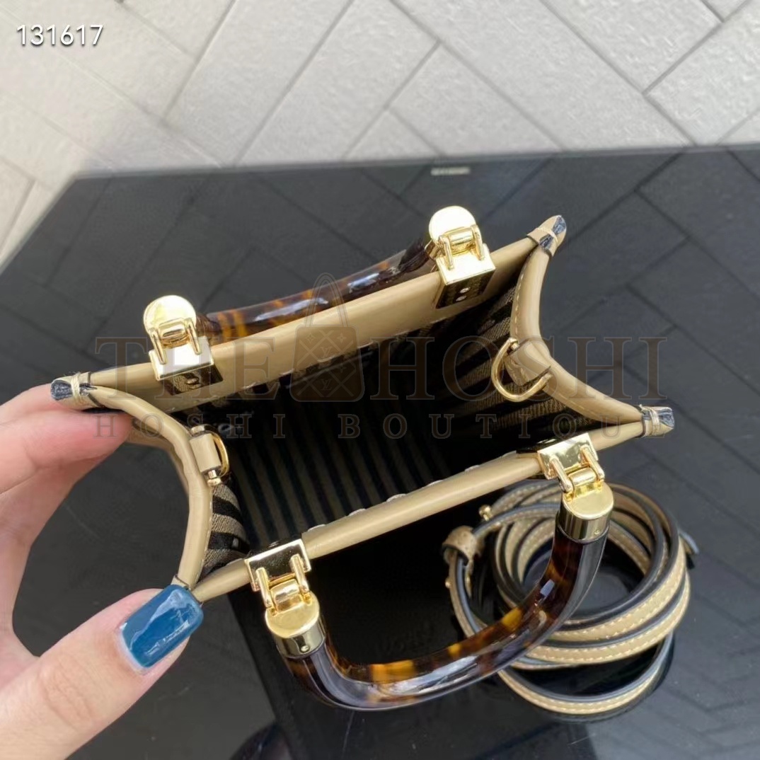 F**di Women Mini Sunshine Shopper Pale Pink Leather Mini Bag Master Quality