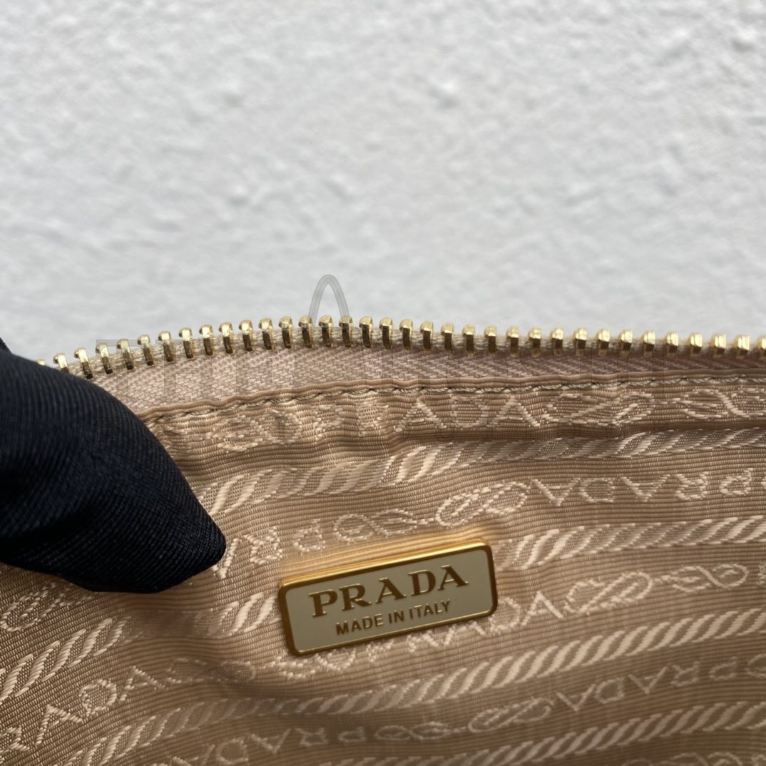 Pra*a Women Embroidered Fabric Mini-Bag-Beige Master Quality