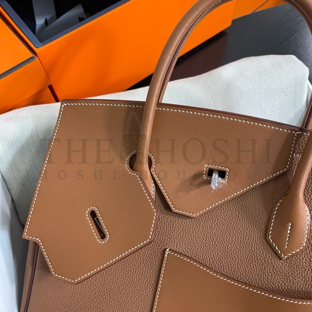 H**me5 Birkin 30 en Desordre Bag in Gold Swift and Clemence Leather Master Quality