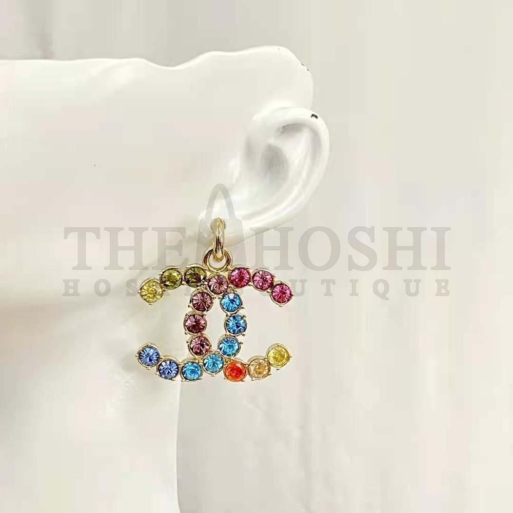 Ch**el Women Pendant Earrings in Metal and Strass Master Quality