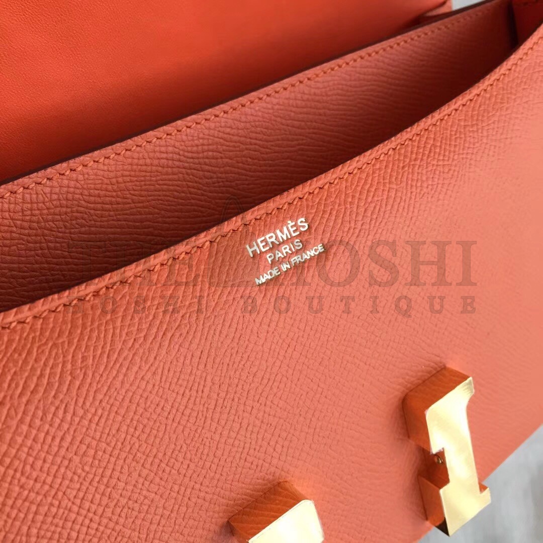 H**me5 Orange Epsom Constance Elan 25cm Bag Master Quality
